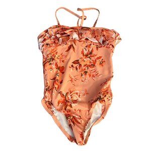 Girls Floral Ruffled Adjustable Strap One-Piece Swimsuit By Janie And Jack Size